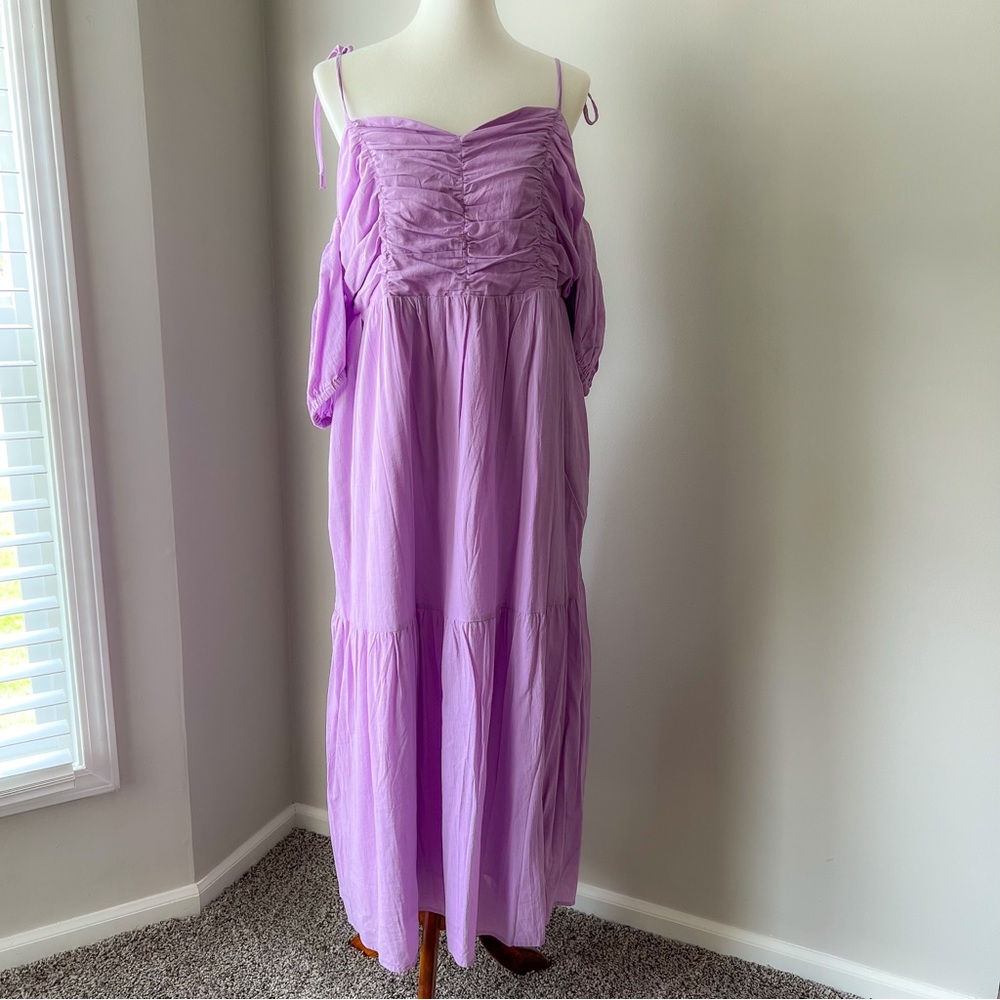 Universal Thread Lavender Puff Sleeve Maxi Dress